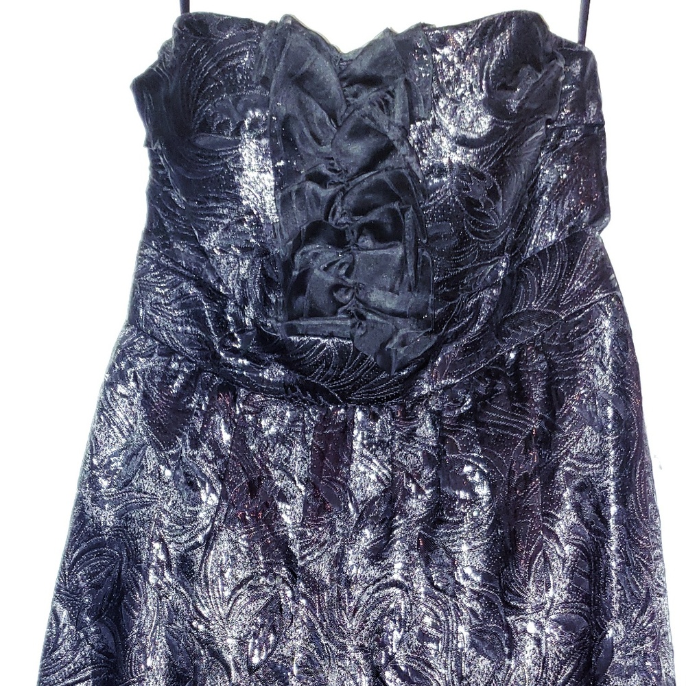 Black Shimmery BCBG cocktail occasion NYE dress 6